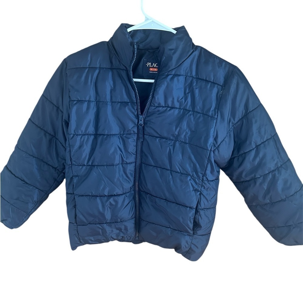 The Children's Place Boys M 7/8 Lightweight Navy Puffer Jacket